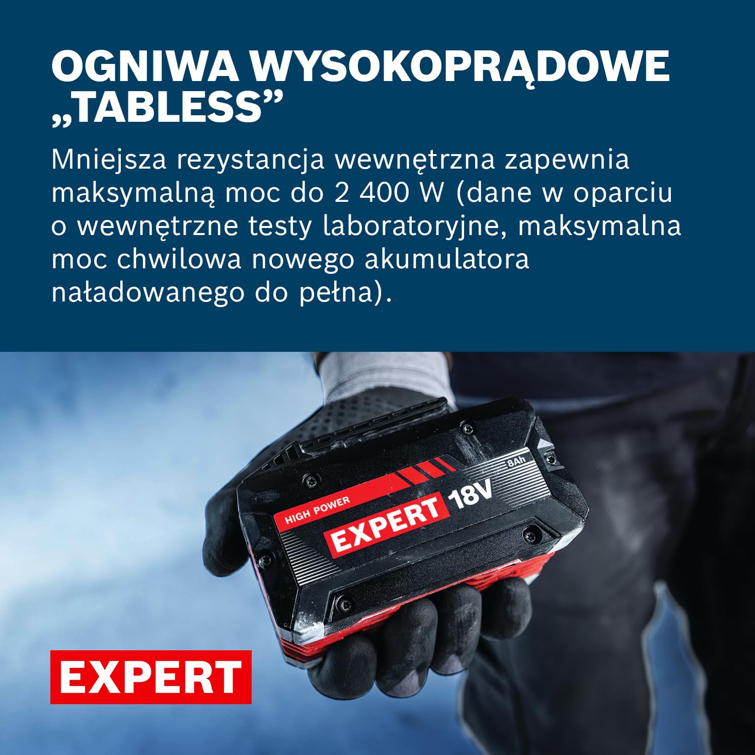 Bosch EXPERT 18 V system wysokowydajny akumulator 2 x EXBA18V-80
