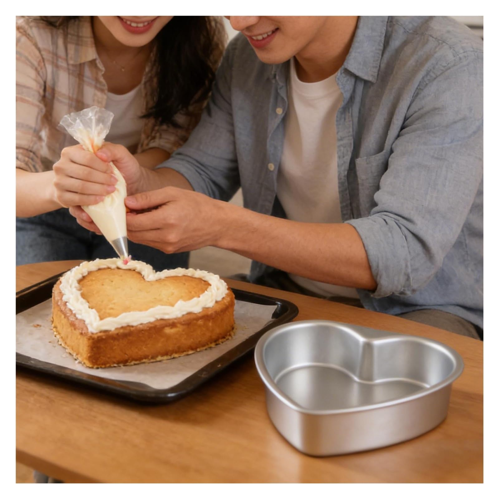 Outils de cuisine en forme cœur, 3 pièces, moule à pâtisserie pour Créer des Gâteaux