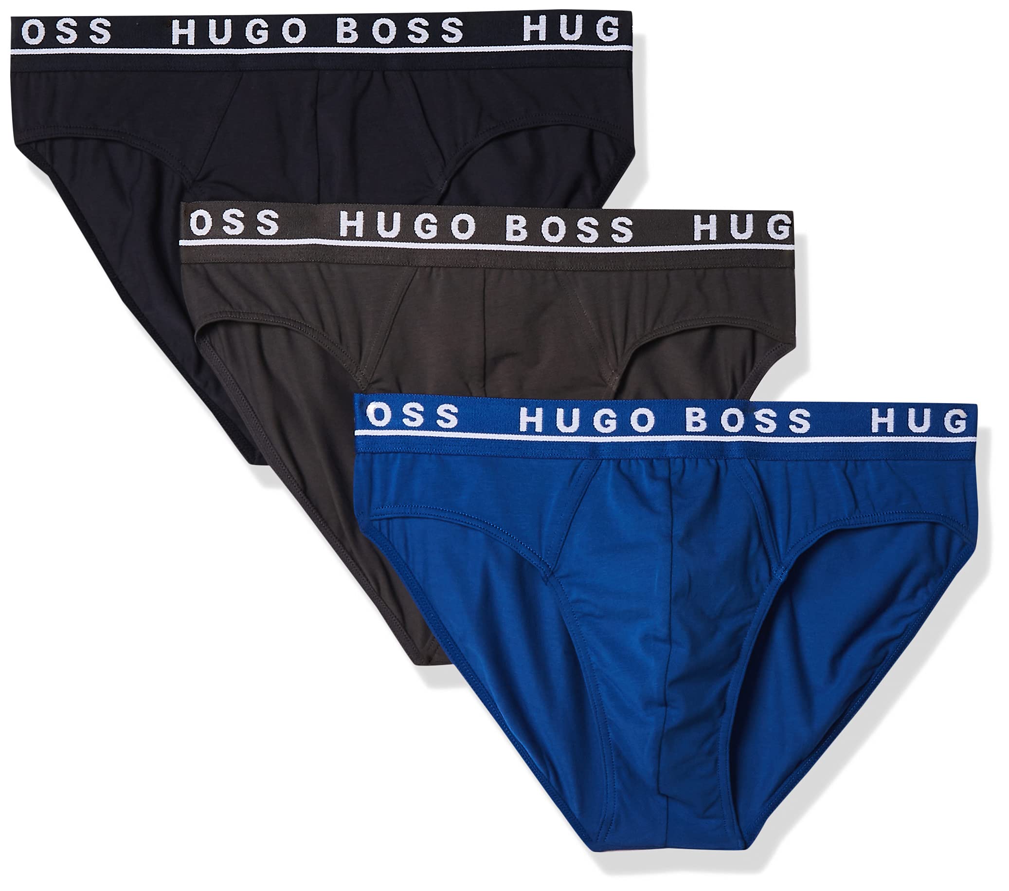 Men's 3-Pack Bold Logo Hipster Briefs