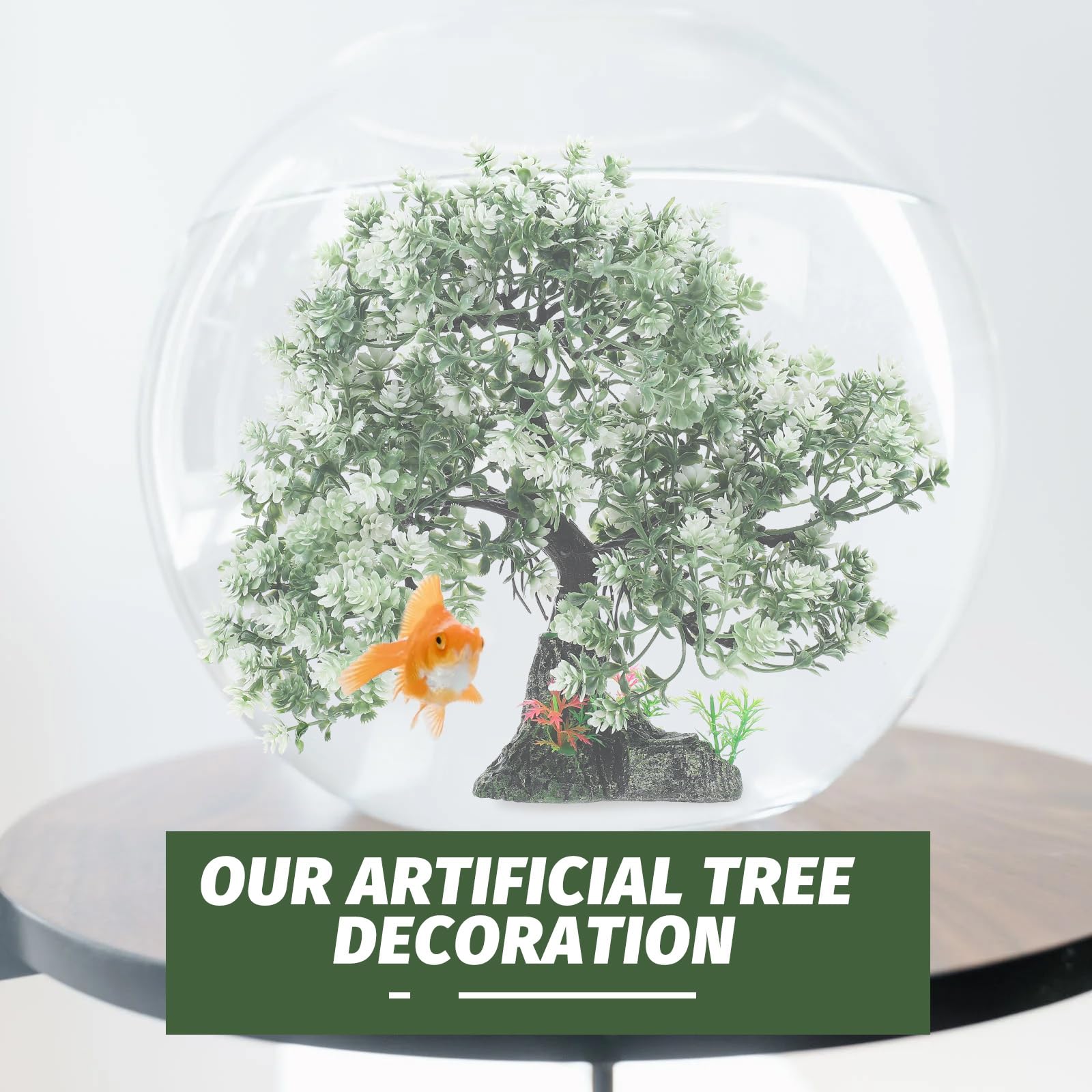 Healeved Arbre artificiel pour aquarium - Décoration en résine - Plante d'aquarium