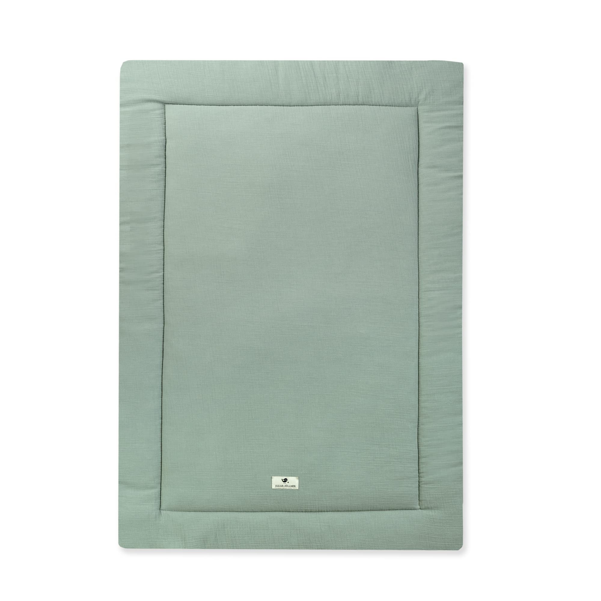 Julius Zöllner Musselin Krabbeldecke| Gr. 95x135 cm | Made in Germany | 100% Baumwollmusselin| OEKO-TEX® STANDARD 100 | Grün