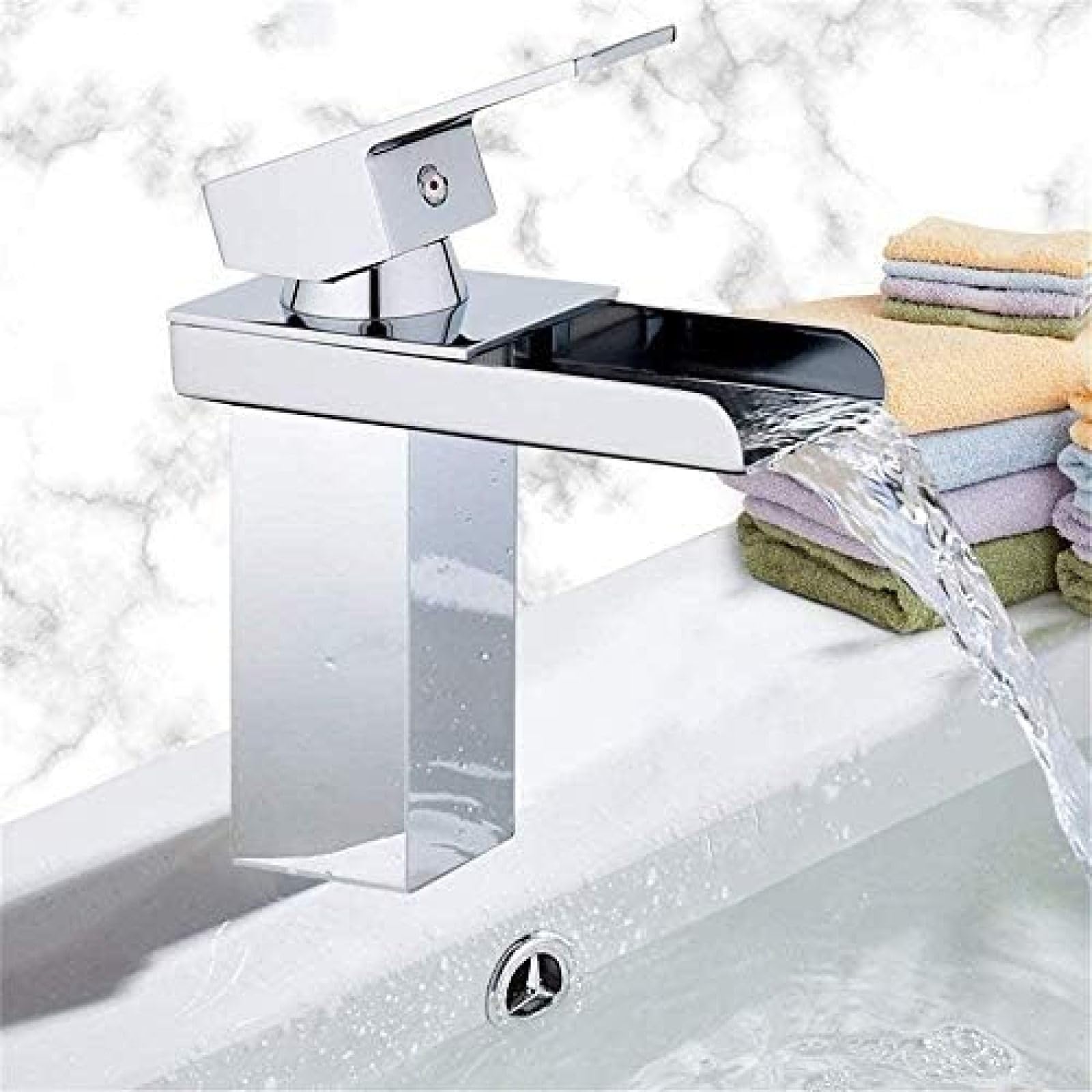 COSZWQDP Kitchen Taps Basin Faucets Waterfall Sink Faucet Mixer Deck Mounted