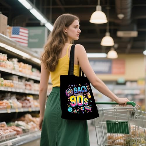 Miniatura 5 de Bolsa de lona estética floral - Estampado de flores botánicas con bolsillo interior con cremallera y cierre de hebilla magnética