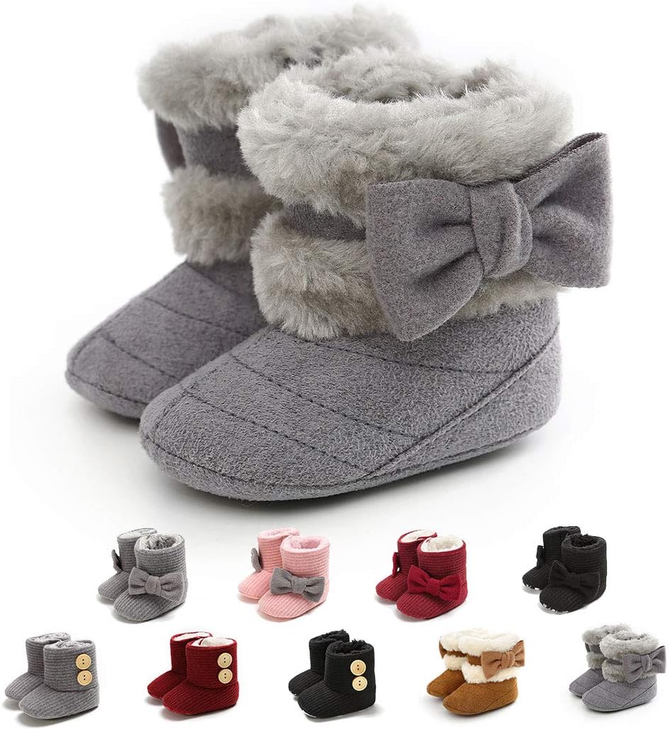 Infant Boots Winter Baby Girl Shoes Soft Sole Anti-Slip Toddler Snow Warm Prewalker Newborn Boots