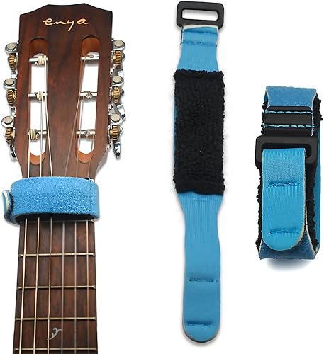 Miniatura 5 de SAPHUE 2 amortiguadores de silencio de cuerda de guitarra, cinta de cubierta de cuerda de guitarra, silenciador de bajo ajustable, cinta silenciosa