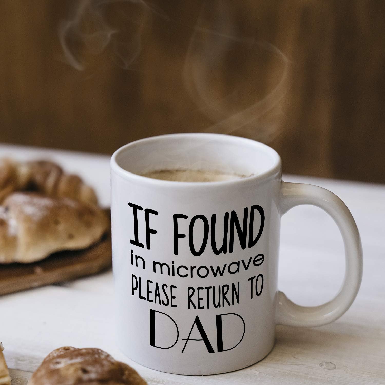 Up To 60% OFF If Found In Microwave Please Return To Dad Mug, 11 oz Ceramic White Coffee Mugs, Fathers Day Gift Ideas, Perfect Mugs For Papa, Christmas Gifts for Men, Unique Gifts for New Year, Gift Ideas For Dad
