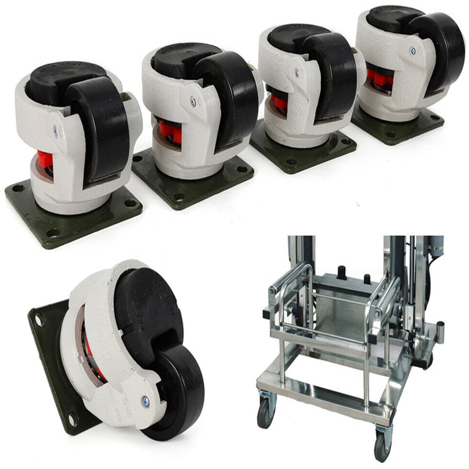 Workbench Casters Set of 4 Leveling Casters Can Be Adjusted in Height