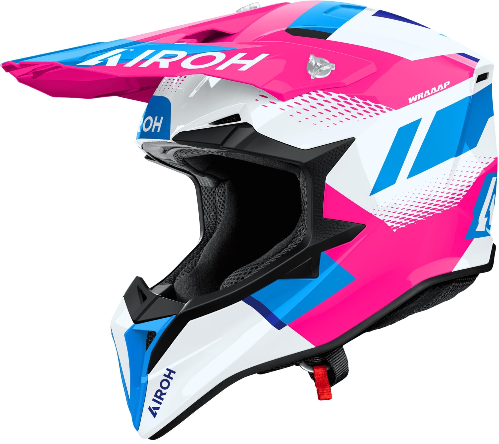 AIROH WRAAAP Vision Naranja/Blue Gloss XS