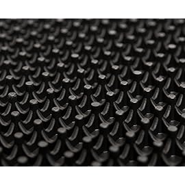 Big Floors 3X3LUXBLAKFLOOR Modular Interlocking Lightweight Plastic Dance Floor Kit (3\' x 3\'), Luxury Black, 21 Piece