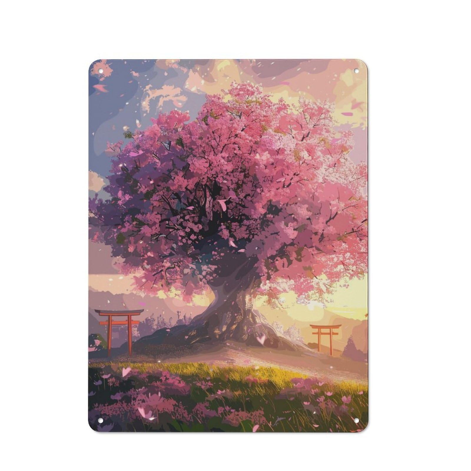 Junmoney Temple Gardens Tin Sign 40X30cm With For Pub Or Café, Rustic Decor, For Kitchen, Dining Room And Home Bar Wall Decor