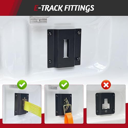 Miniatura 6 de Paquete de 4 accesorios compatibles con Ford F-Series E TrackSistema de amarre E-TrackSoportes de anclajes de amarre de cama, eslabones de caja