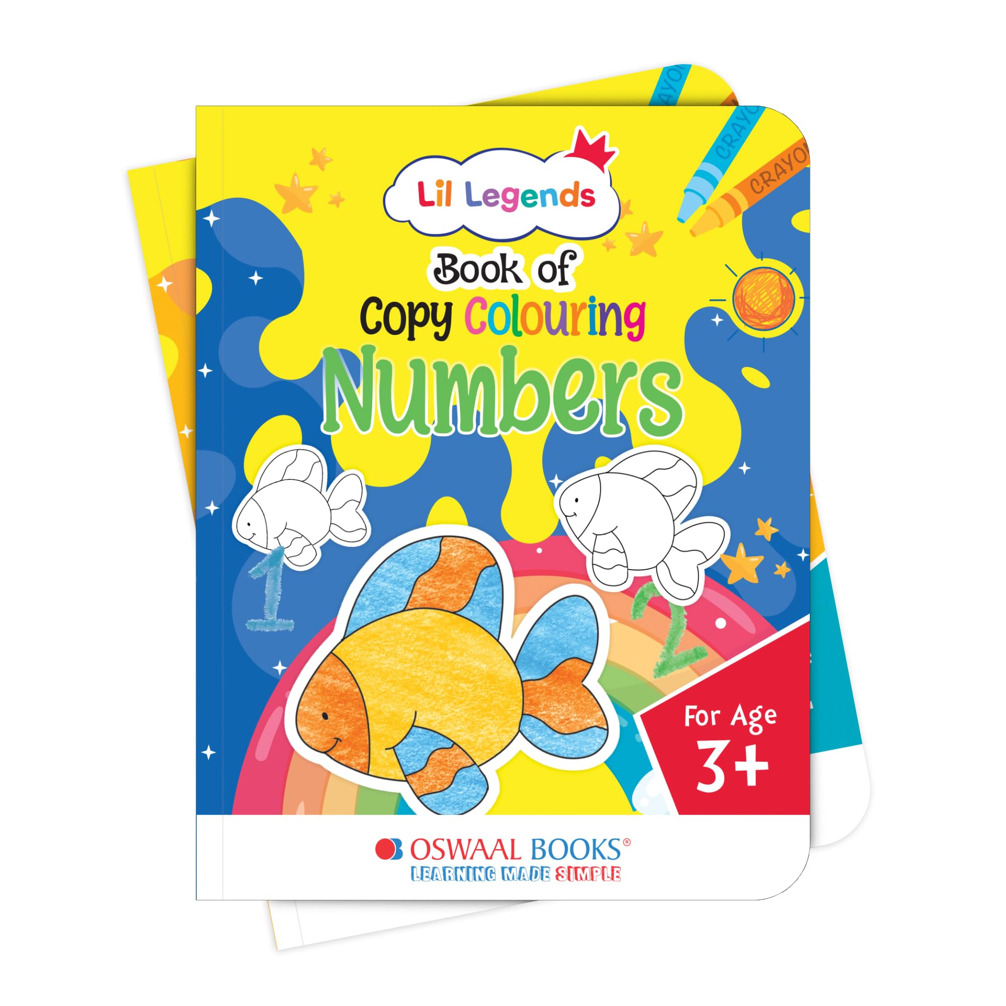 Oswaal Lil Legends Books of Copy Colouring Set of 5 Books for Kids | Transport, Shapes, Numbers, Clothes and Birds | Fun Activities and Vocabulary Booster | For LKG/UKG | Age 3+ 2