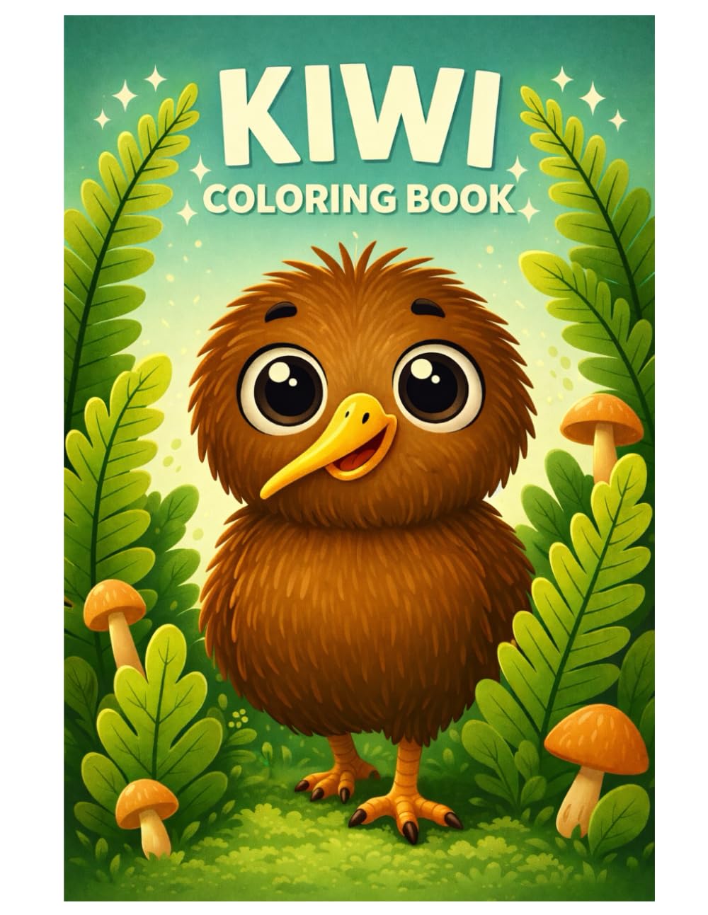 Kiwi Coloring Book: Cute Kiwi Bird Coloring Book for Kids with Friendly Forest Animals, Easy Nature Coloring Pages for Preschool and Early Elementary