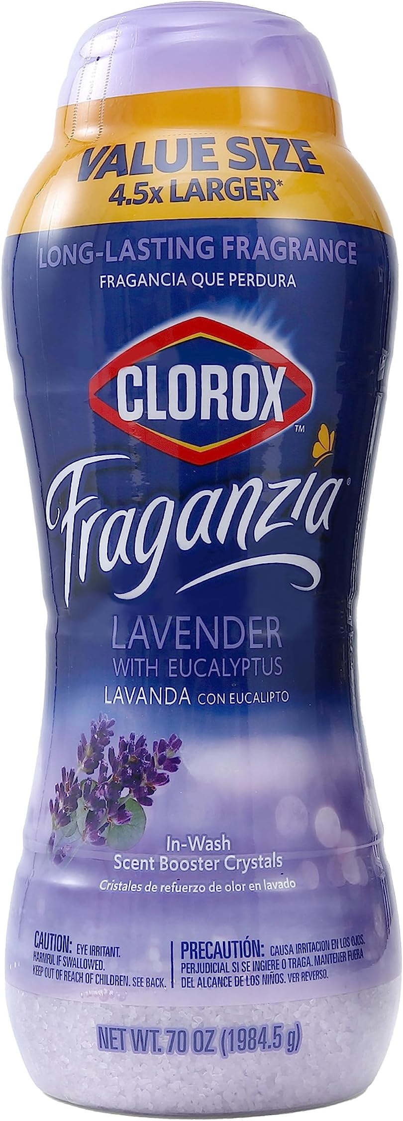 Fraganzia in-Wash Scent Booster Crystals | Laundry Freshener Beads in Lavender | Value Size, 70 Ounces