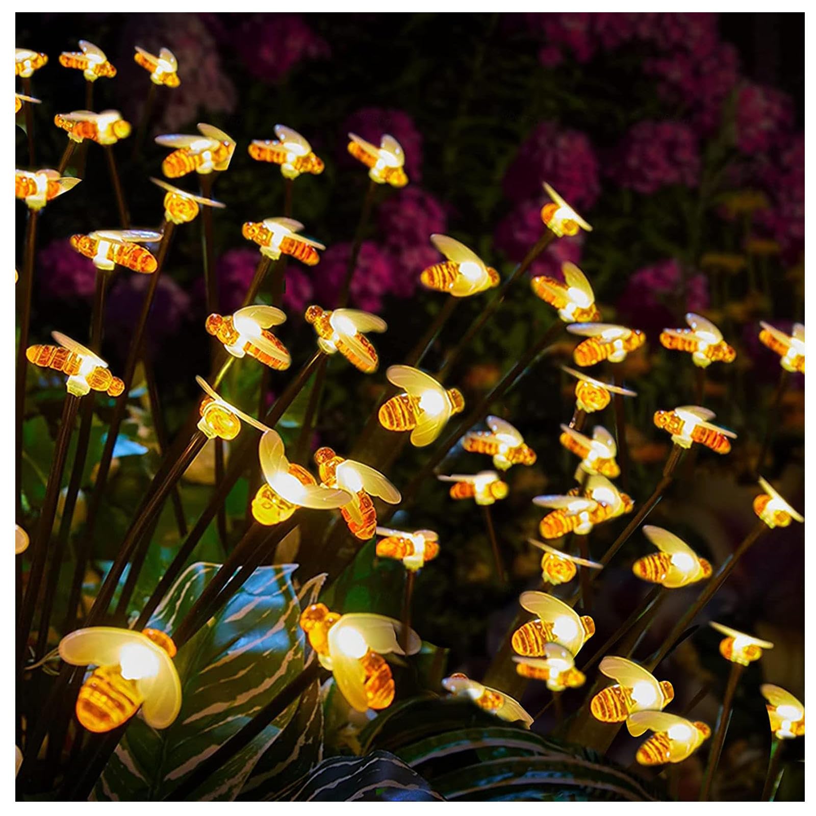 Abeja Lucié Rnaga Luz Solar Exterior Jardin, 4 Piezas LuciéRnaga Con 6/8/10bolas Luces Solares, IluminacióN AutomáTica Guirnaldas Solares Led Exterior Jardin