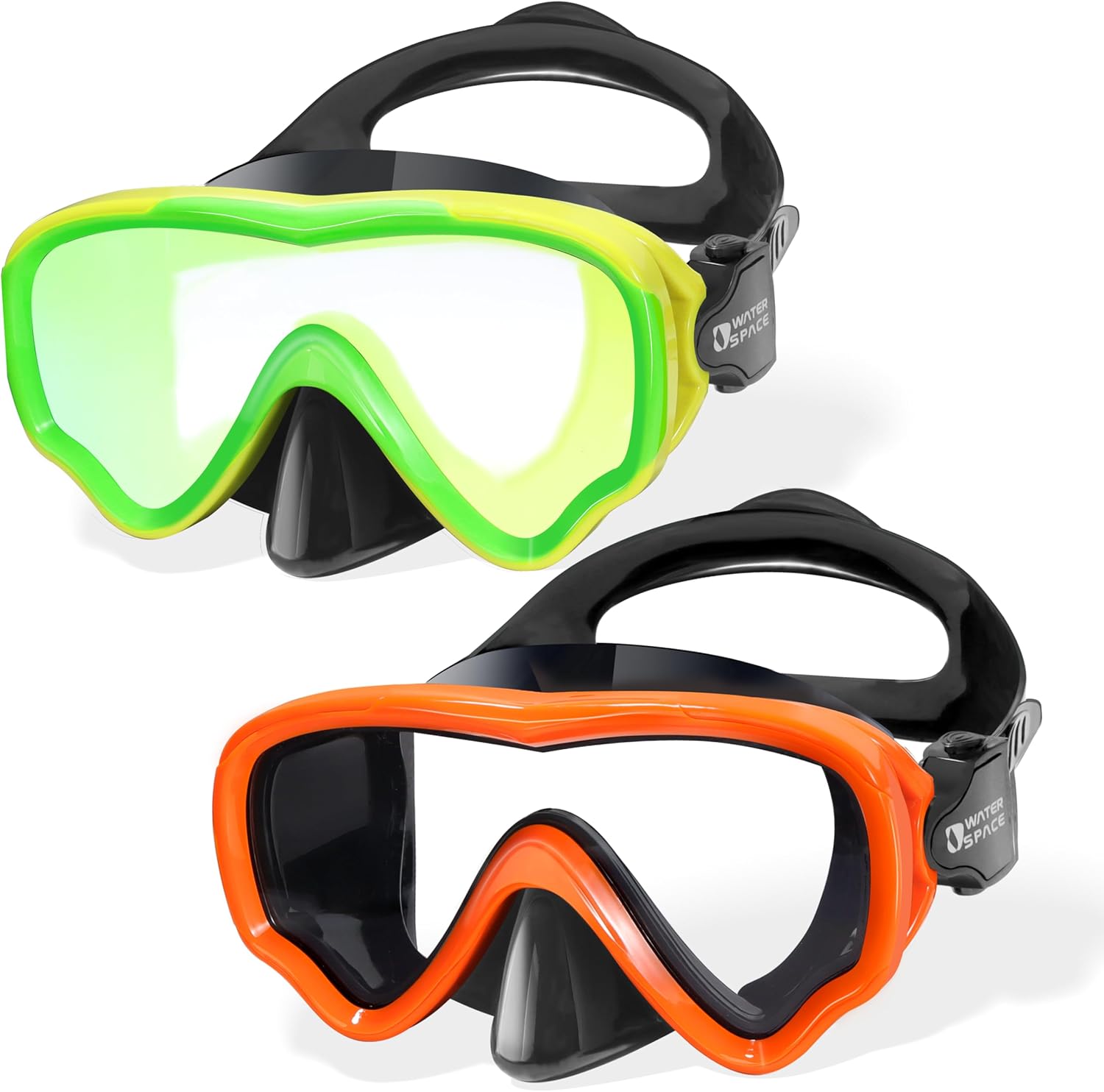 Water Space Kids Swimming Goggles Swim Mask with Nose Cover for Kids Youth 3-15, Anti-Shattered Lens UV Protection No-leak