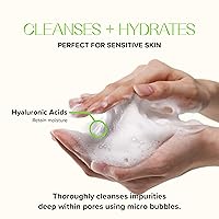 Vista 6 de KLAVUU Lavado facial revitalizante para el cuidado profundo de los poros Limpiador facial hidratante para pieles sensibles con ácido hialurónico