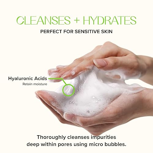 Miniatura 6 de KLAVUU Lavado facial revitalizante para el cuidado profundo de los poros  Limpiador facial hidratante para pieles sensibles con ácido hialurónico y