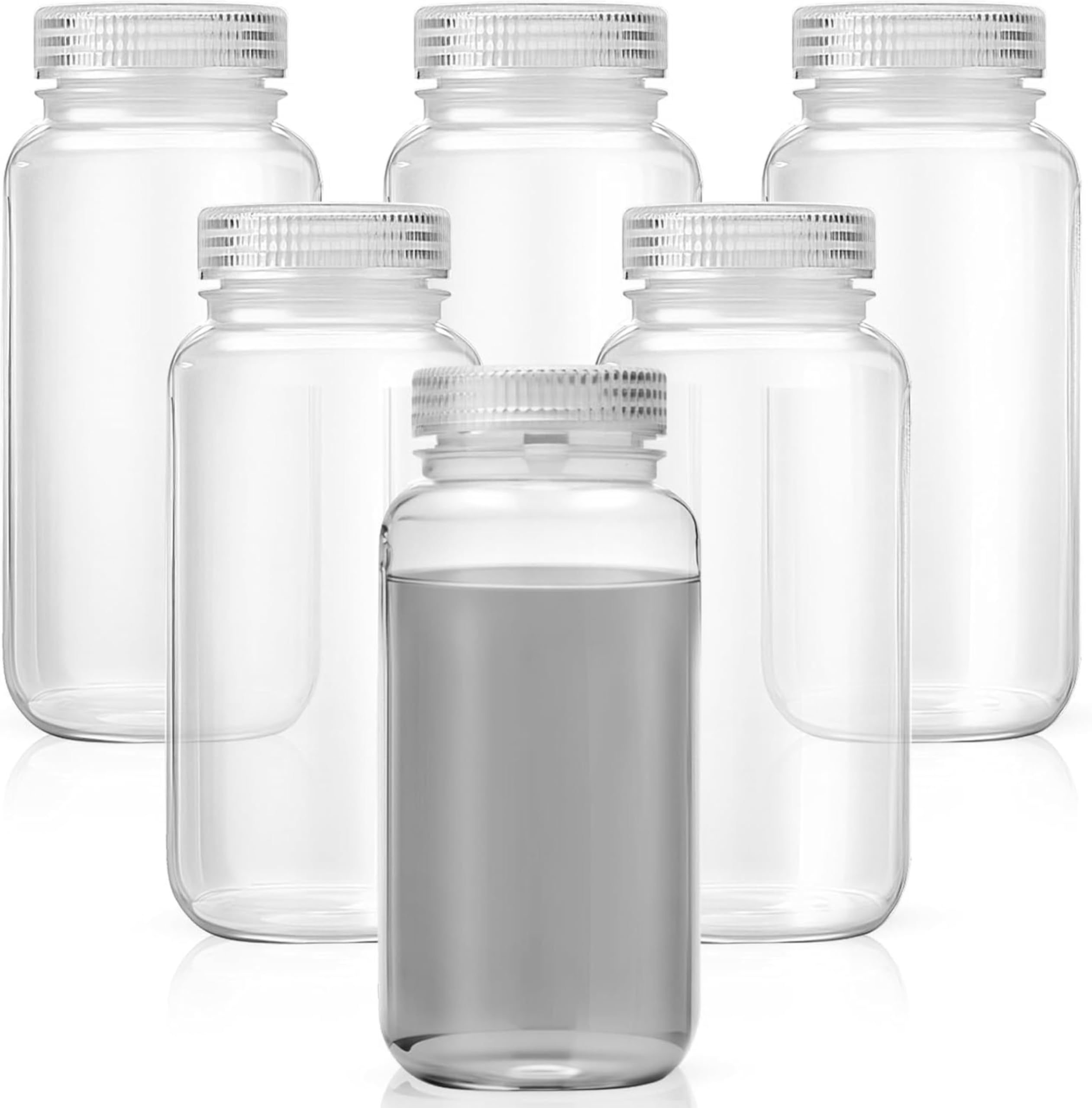 Plastic Sample Bottles 500ml Laboratory Grade Polypropylene Wide Mouth Plastic Reagent Bottles Pack of 6| Leakproof for Chemistry & Storage Clear Liquids with Lids for Lab Classroom-image-38