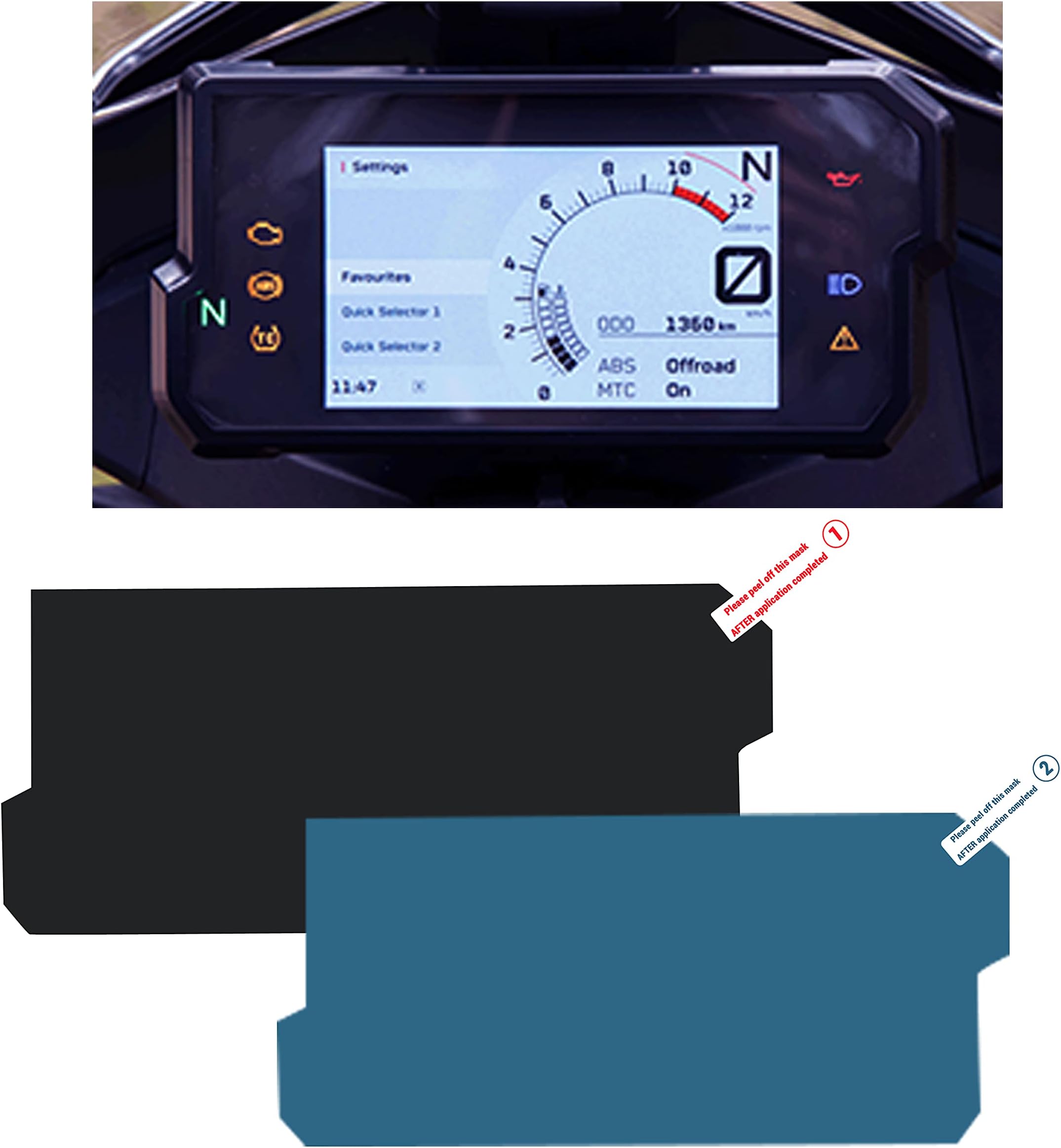NIKAVI Speedo Meter Screen Protector Scratch Guard Compatible for - KTM Duke 390, Adventure 390 + NKVKC