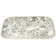Mino ware Japanese Ceramics Plate Sea Creatures Matte Finish made in Japan Japan Import GBS010 Rectangle