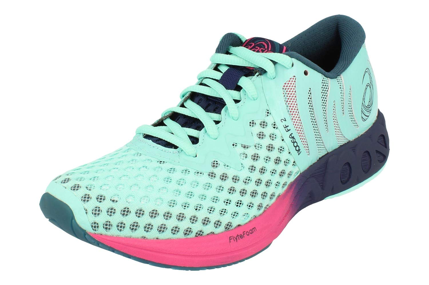 ASICS Noosa FF 2 Women's Running Shoe, Seashell Pink/Dark Blue/Begonia Pink, 12 M US