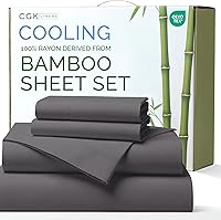 Vista 32 de Sábanas de bambú 100% rayón derivado de bambú, tamaño individual, sábanas refrescantes para individuales. Ropa de cama ultra suave, transpirable