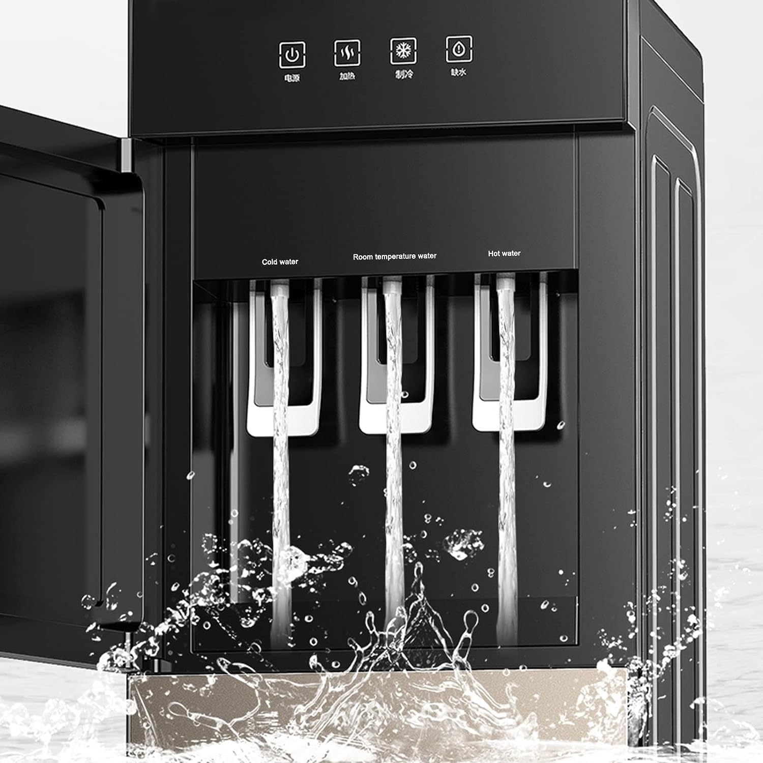 3-in-1-Wasserspender für heißes und kaltes Wasser, 5 Gallonen, Bodenbefüllung, ideal für Zuhause/Büro/Kaffee/Tee/Bar/Wohnheim – mit Getränkehalter