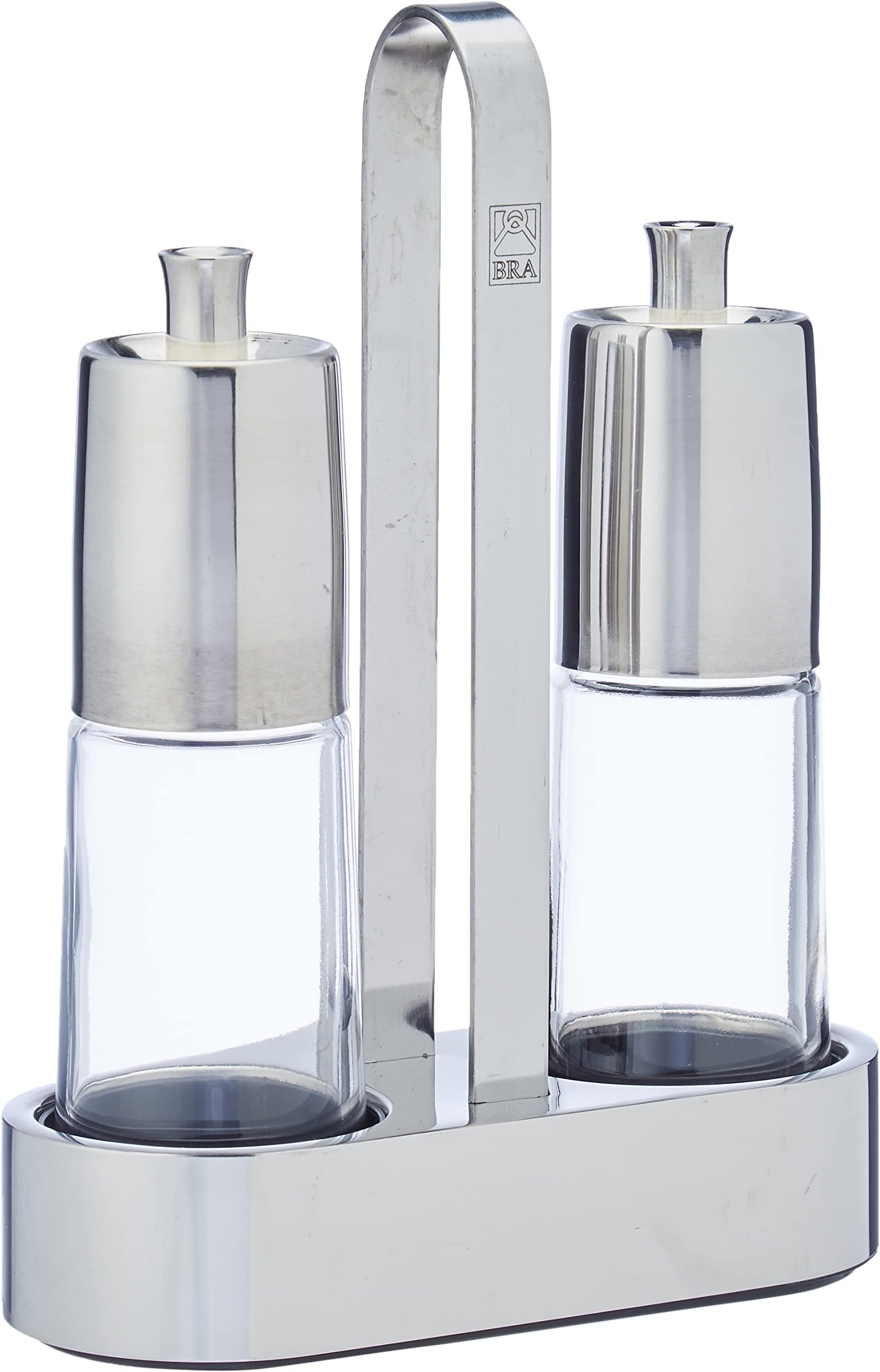 Braisogona Bella 2 Pieces Oil and Vinegar Set, Stainless Steel, Silver, 30 x 30 x 30 cm