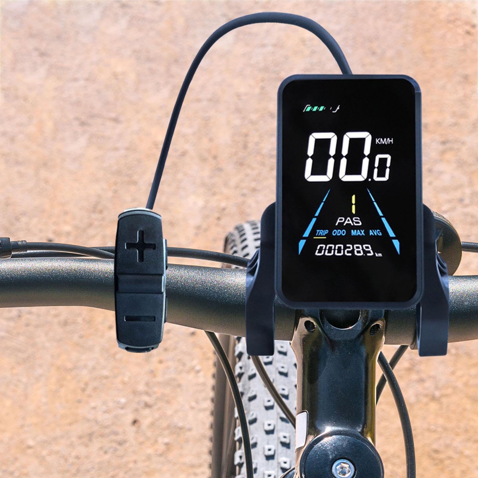 kowaku Computadora para Bicicleta Eléctrica Cuentakilómetros para Bicicletas Eléctricas, Computadora para Ciclismo,