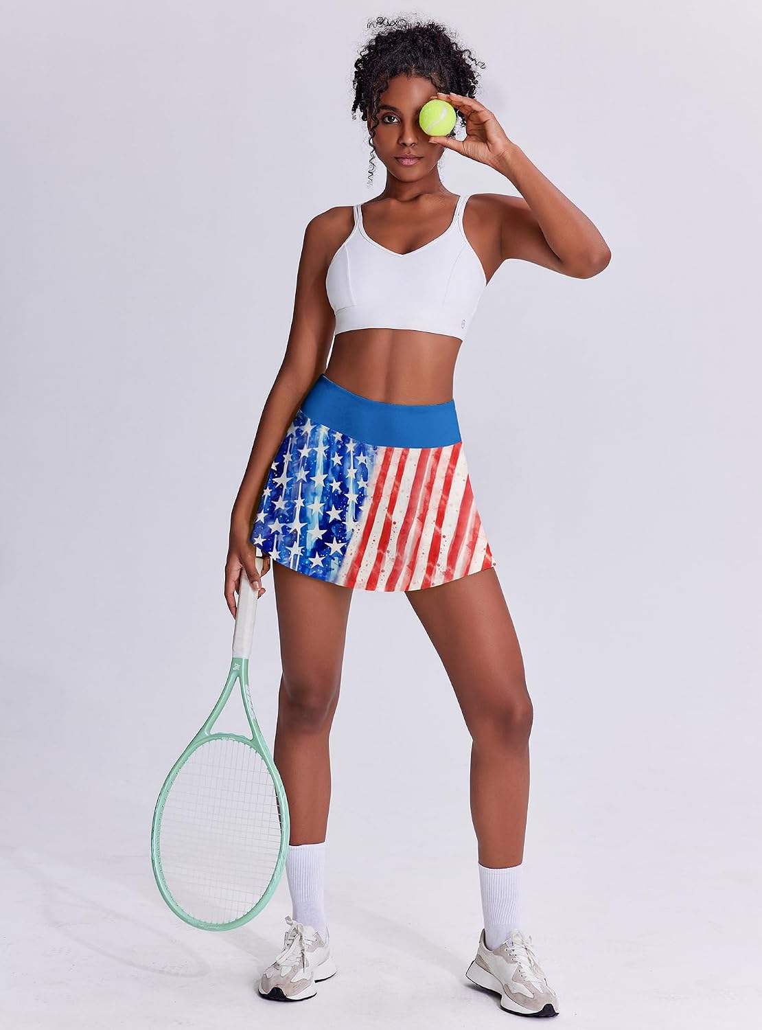 PINSPARK Tennis Skirts for Women High Waisted Golf Skort with Shorts Pocket image 5