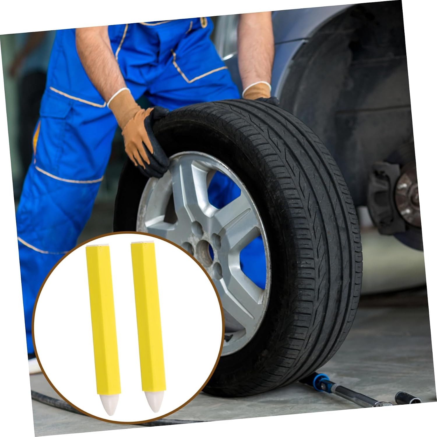 GLEAVI 6pcs Tire Repair Crayons Air Marker Pen Tire Markers for Car Paint Pen Auto Accessories