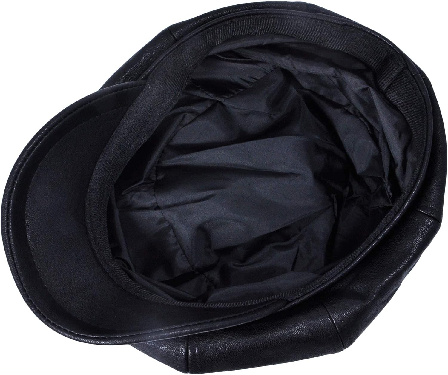 ZLYC Womens PU Leather Newsboy Caps Gatsby Cabbie Hat for Girls - Image 7