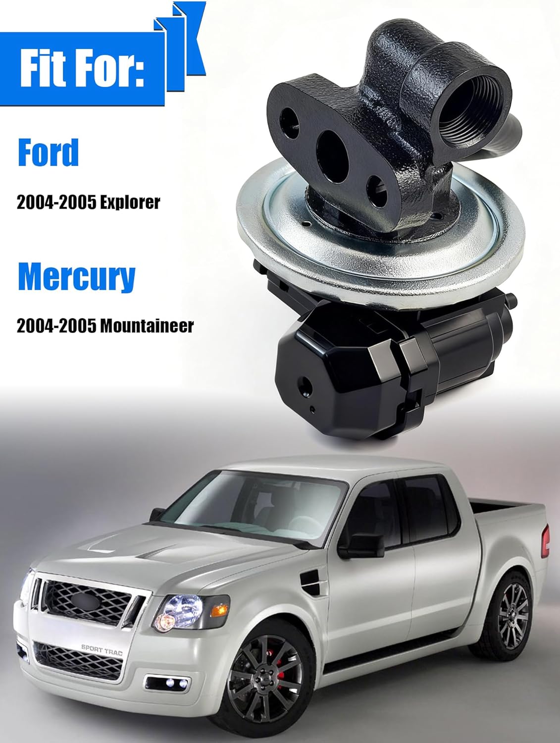 EGR Valve EGV1041 Fits for 2004-2005 Ford Explorer, 2004-2005 Mercury Mountaineer, EGR Valve Exhaust Gas Recirculation Valves Replace OE 226700 706155 2134446 19236277 2EGR0029 4F1880226700 706155