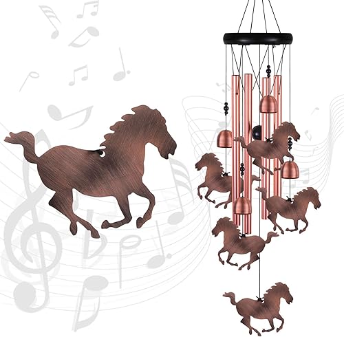 Campanas de viento de caballo para exteriores, regalos para mamá, hogar, jardín, balcones, habitaciones, patio, interior, campanillas de caballo de