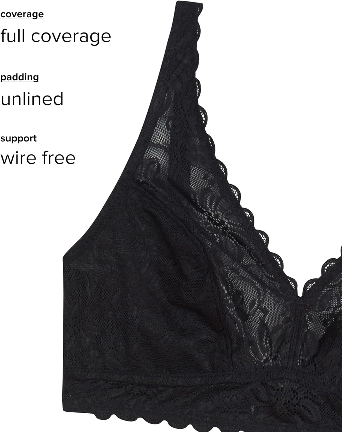 Wacoal Women's Soft Sense Allover Lace Unlined Full Coverage Bralette, 810334 - Image 5