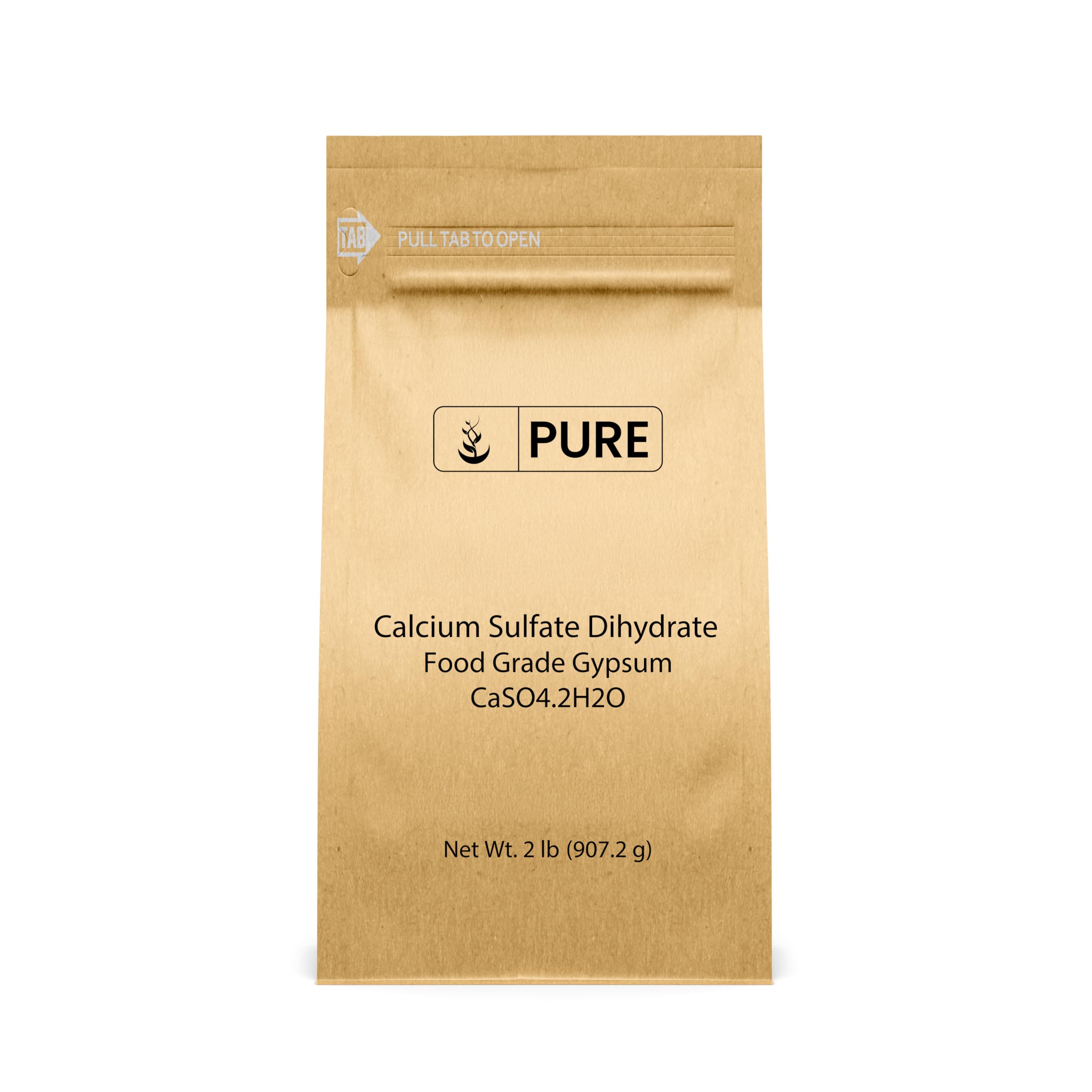 Pure Original Ingredients Calcium Sulfate (2 lb) Baking, Water Treatment & Gardening