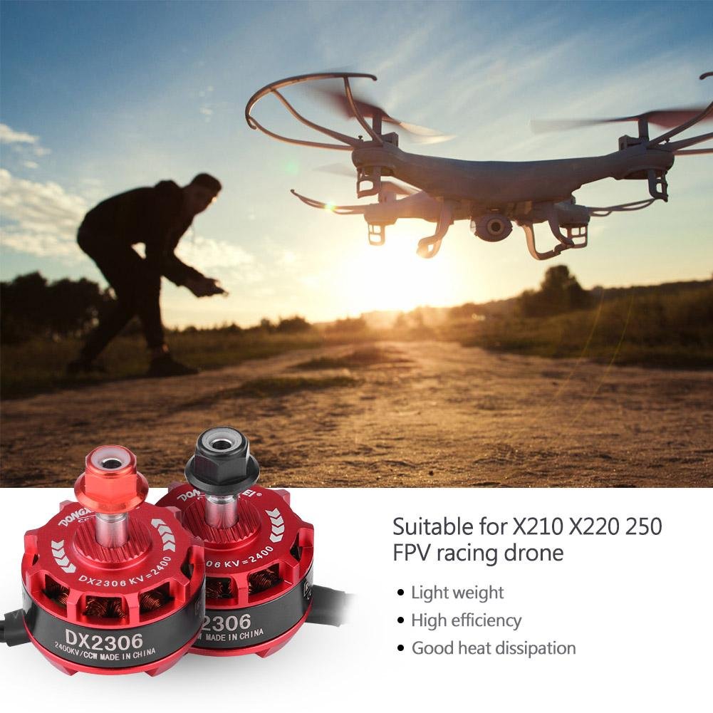 Motore Brushless RC Drone 4pcs DX2306 2400KV 2-4S Motore CCW Brushless CW CCW per X210 X220 250 Racing Drone
