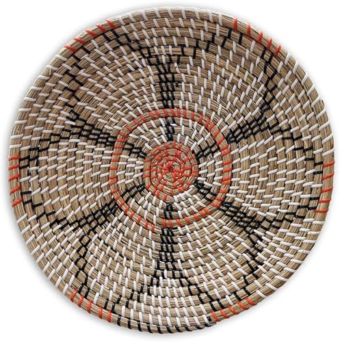 Placa colgante de pared de 13.8 in, cesta colgante de pared, cesta de cocina colgante, decoración de cesta de pared, decoración de pared africana,