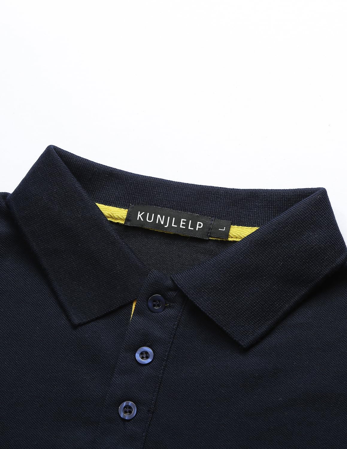 KUNJLELP 100% Cotone Polo da Uomo Manica Lunga Ricamo di Giraffa Maglietta Uniformi Polo da Lavoro per l'autunno e l'inverno