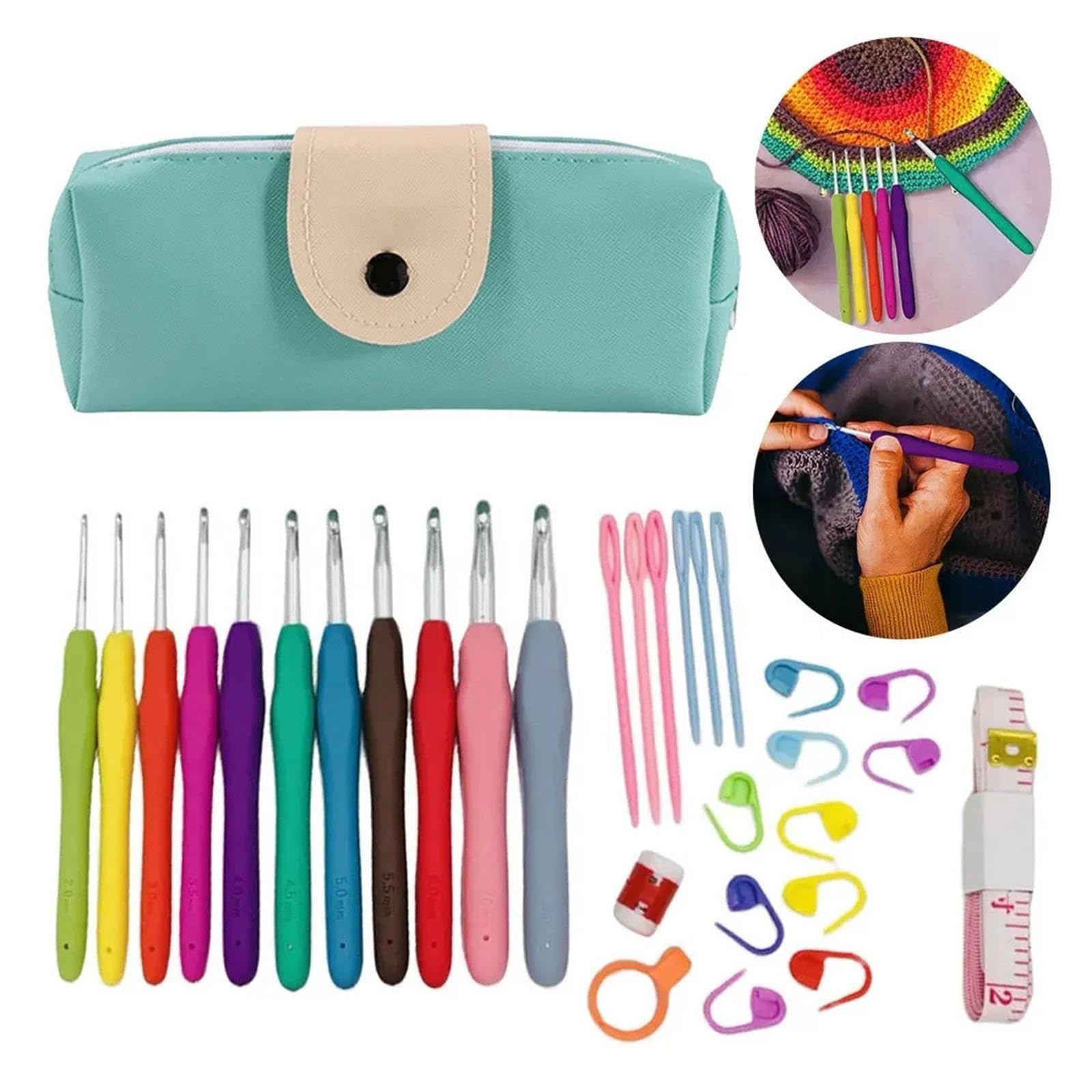Häkelnadeln Set Garn Stricknadeln Mit Etui