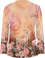 Vista 4 de Camisas de verano para mujer, con estampado de cuello en V, manga corta, sin botones, estilo casual, cómoda, manga 34