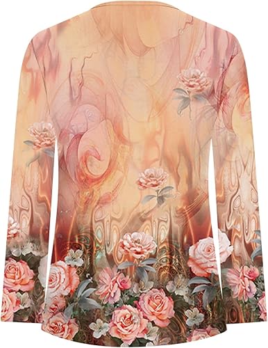 Vista 4 de Camisas de verano para mujer, con estampado de cuello en V, manga corta, sin botones, estilo casual, cómoda, manga 34