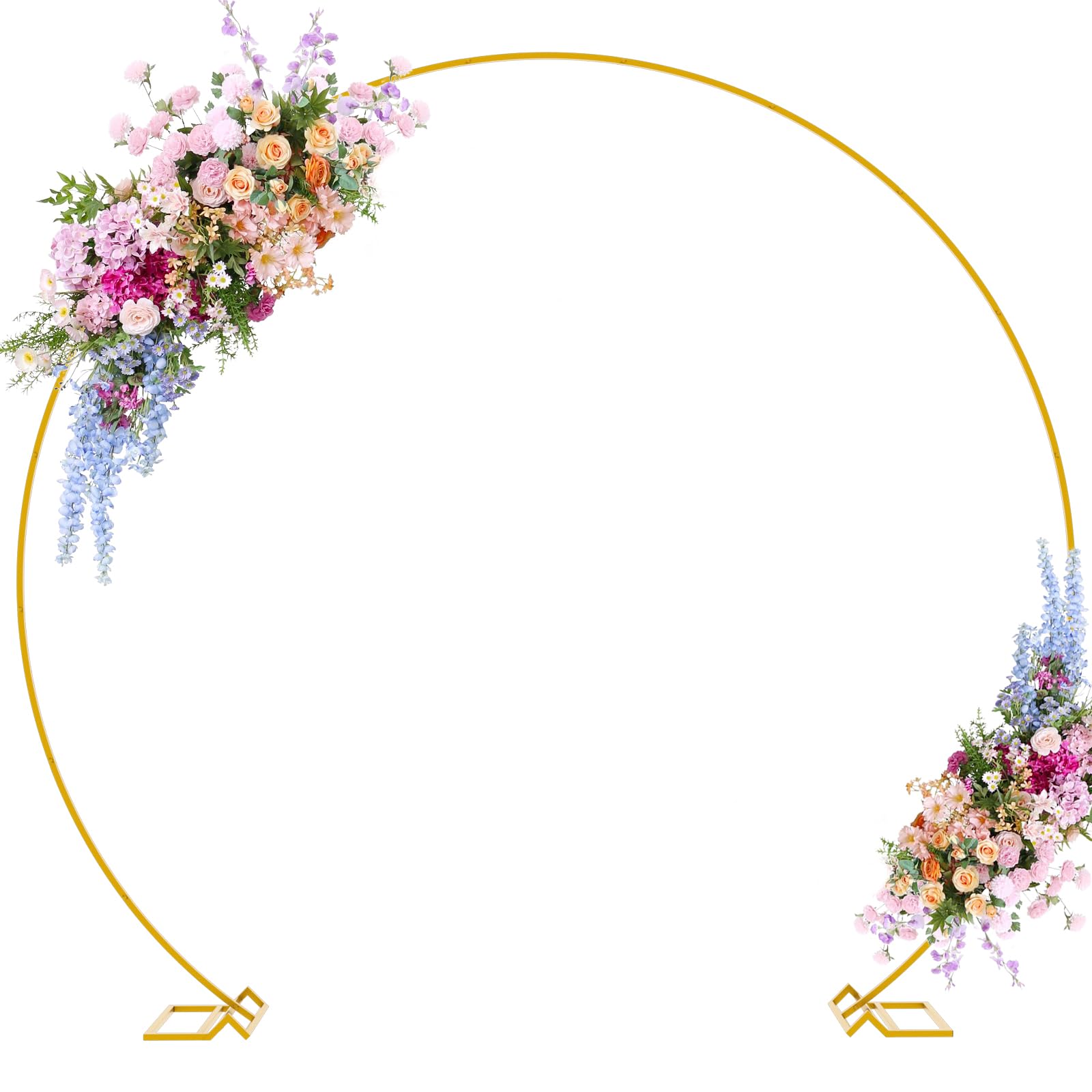 Round Backdrop Stand 9.2ft, Round Balloon Arch Stand, Gold Circle Arch
