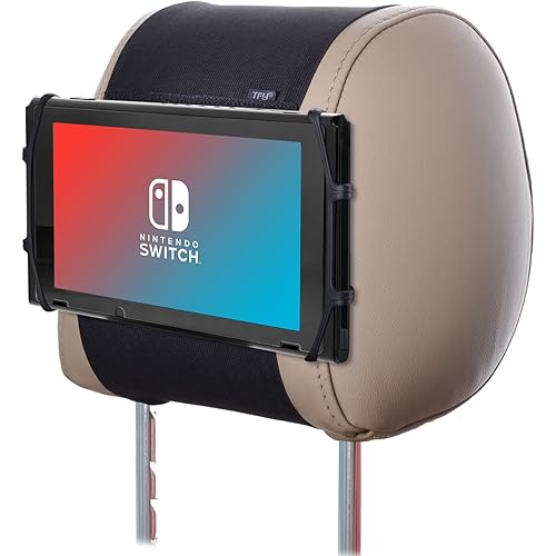 TFY Car Headrest Mount Silicon Holder for Game Machine Nintendo Switch and Other Tablets
