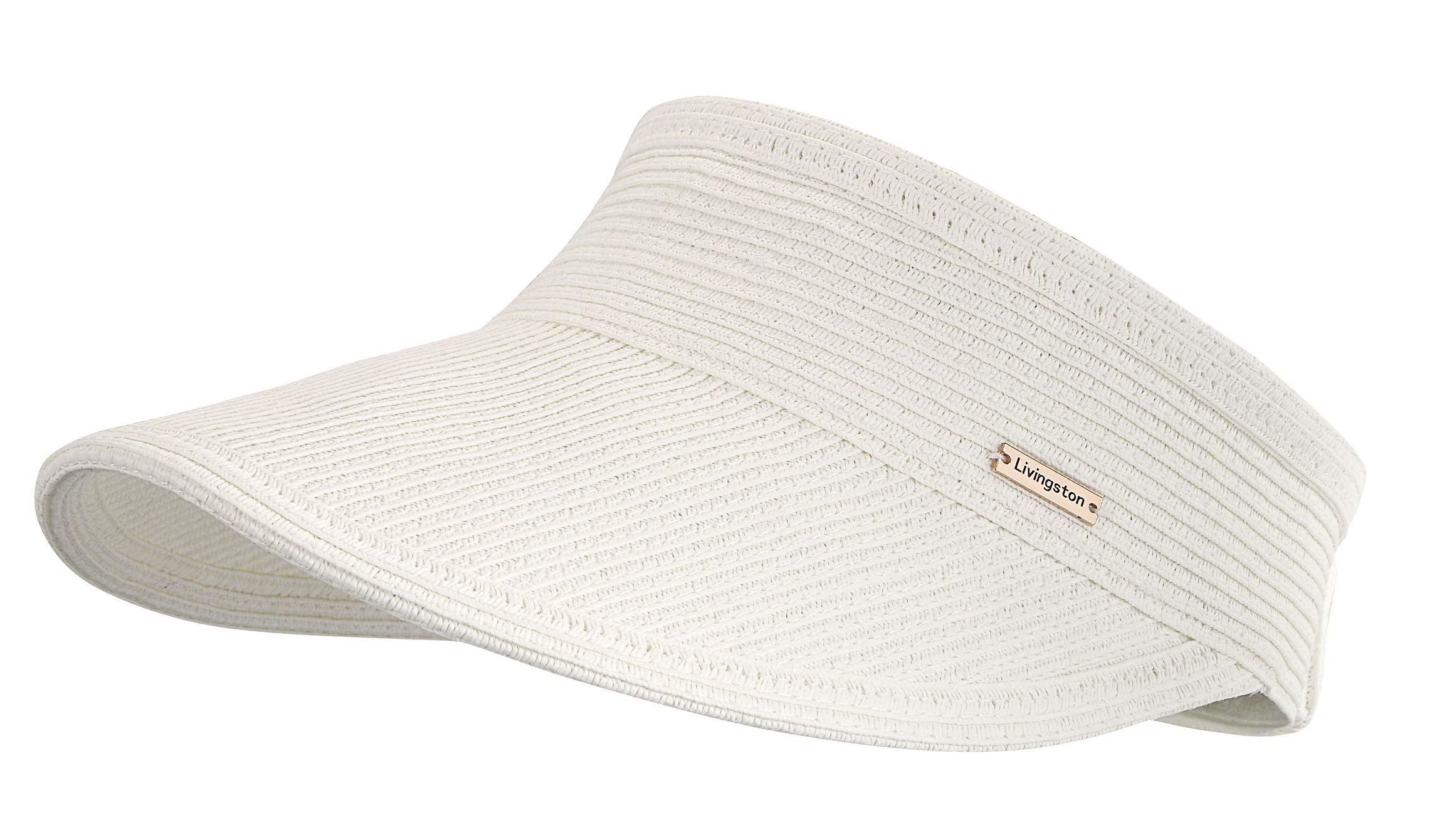 Beach Hats for Women Wide Brim Roll-up Foldable Straw Sun Hat Visors