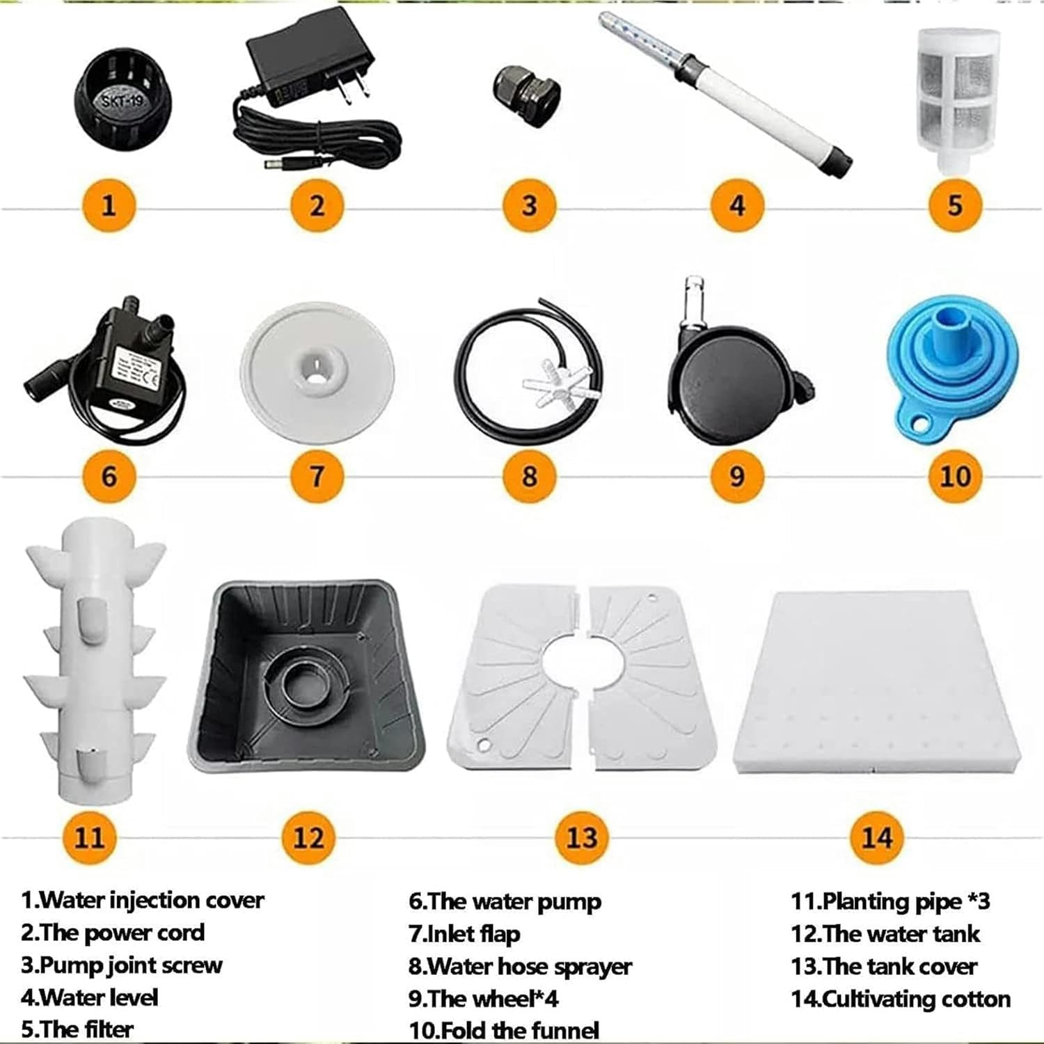 Hydroponic Growing Kits 45 Holes Hydroponics Growing System ｜ Indoor Grow System Vertical Grow Tower, Hydroponic Planting Equipment for Herbs, Fruits and Vegetables,Gifts for Men W