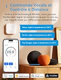 Meross WiFi Smart Room Thermostat for Combi Boiler & Wet Underfloor Heating - 5