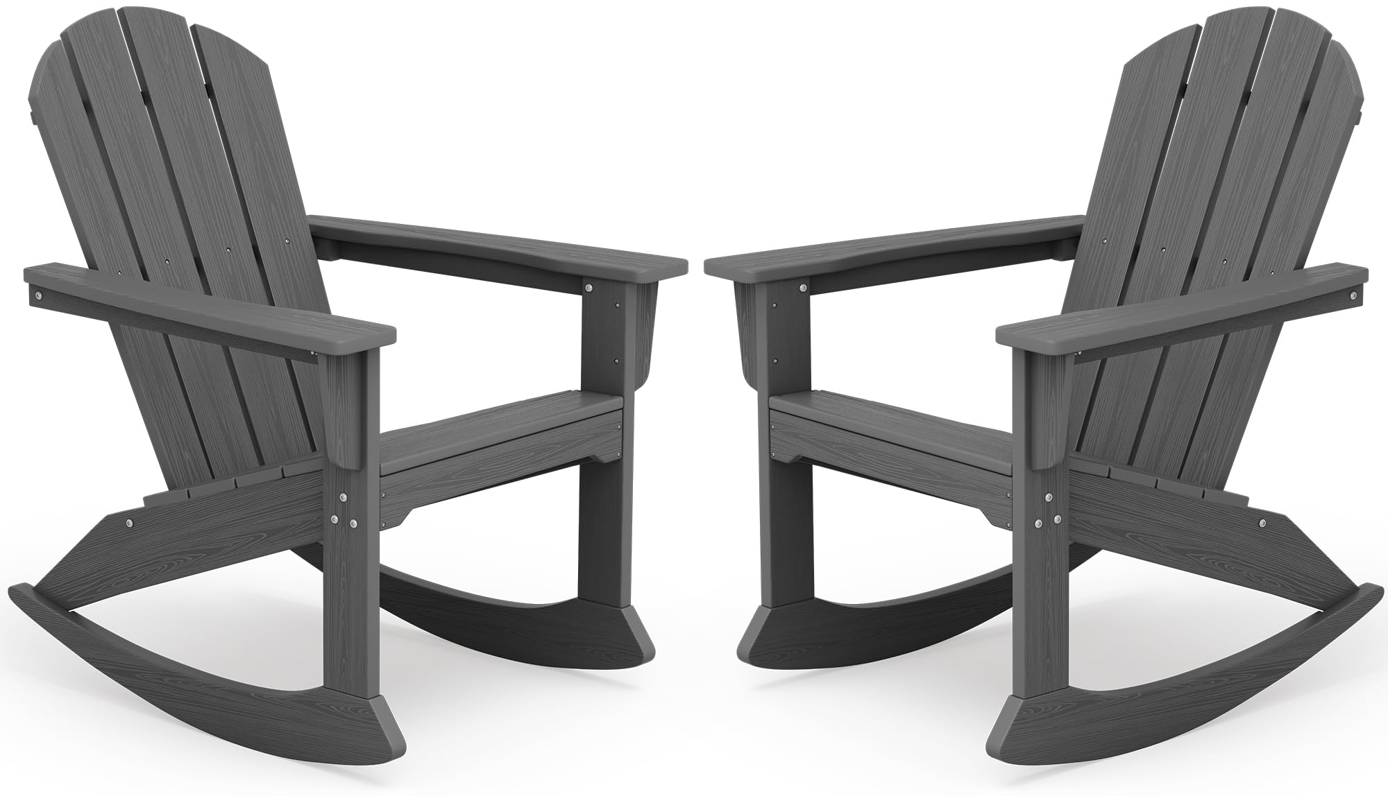 SERWALL Outdoor Adirondack Rocking Chairs Set of 2