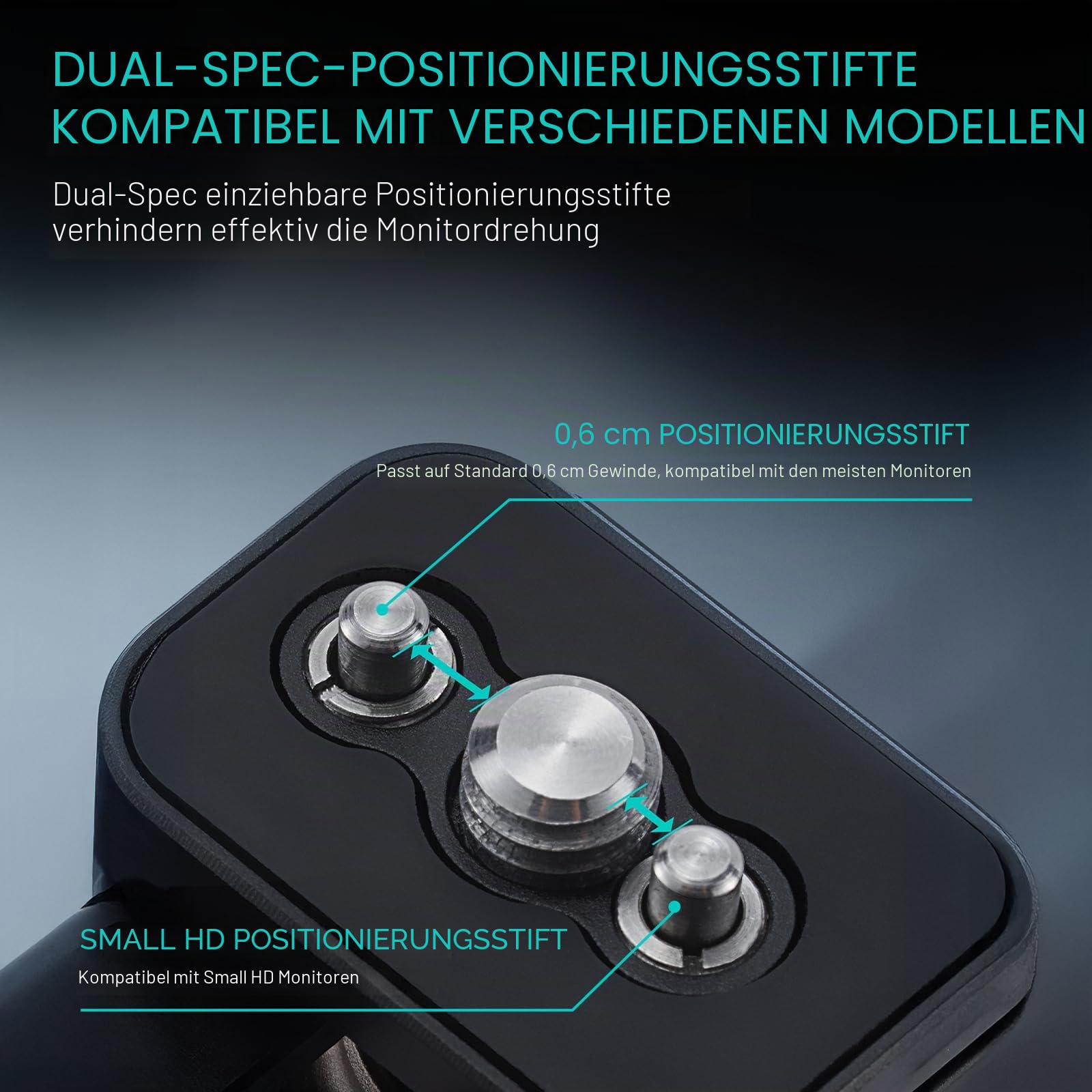 Tilta Kamera-Monitorhalterung, Erweiterte Profi-Monitorhalterung mit 1/4"-20, NATO-Klemme, Drehbar und Neigbar - Schwarz TA-EMM-NATO-B